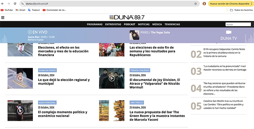 Podcast Radio DUNA 25 oct copy